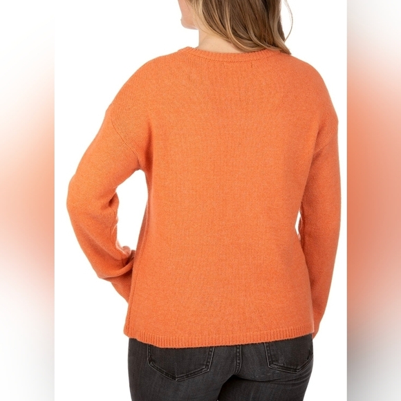 State Of Mine Orange And Black "Good Witch" Crewneck Sweater, Size XXL - Picture 2 of 7